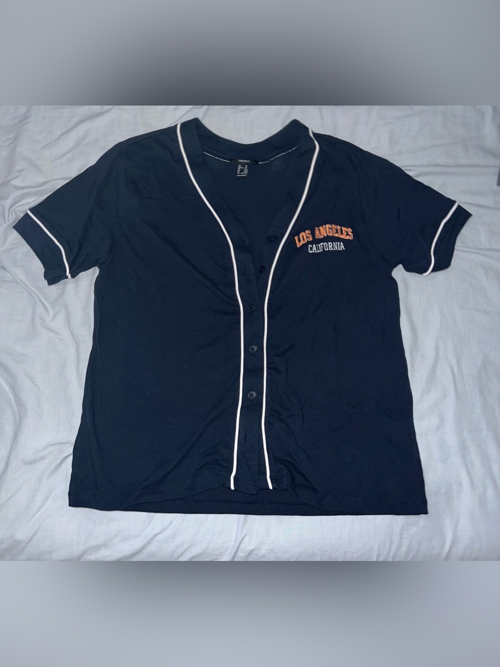 Unisex Navy Baseball-Style Button Shirt